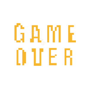 像素 拼接 字母 game over 创意 字体 卡通