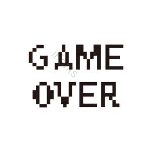 像素 game over 游戏 结束 字体 提示 艺术