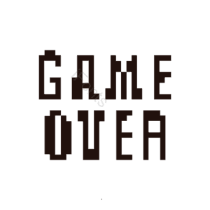 游戏 黑色 像素 game over 字体 卡通 创意