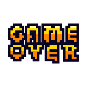 手绘 像素 游戏 game over 字体 艺术 装饰