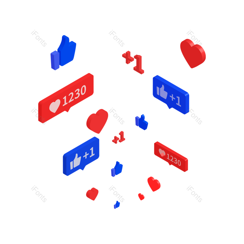 图标图片,关注图标元素,PNG,免抠素材