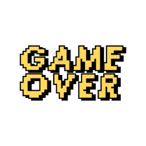 创意 game over 像素 提示 装饰 艺术 彩色