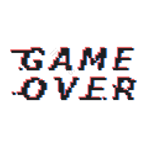 卡通 彩色 game over 像素 提示 游戏 字体
