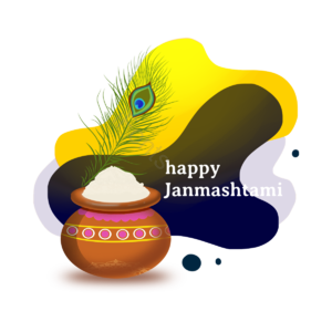 janmashtami 长笛 孔雀 羽毛 不规则 图形 陶罐 装饰