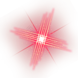 red glow 十字形 爆炸 亮点 红色 光效 白色