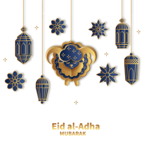 宰牲节 羊 eid al adh 蓝色 质感 折纸