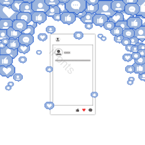 社交 分享 ins facebook 开心 爱心 点赞 蓝色