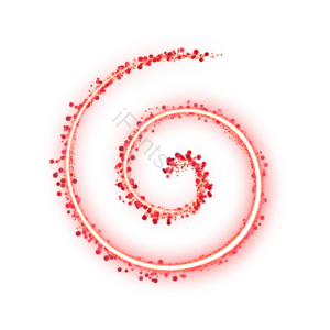 螺旋形 颗粒感 红色 red glow 光效 闪亮 发光