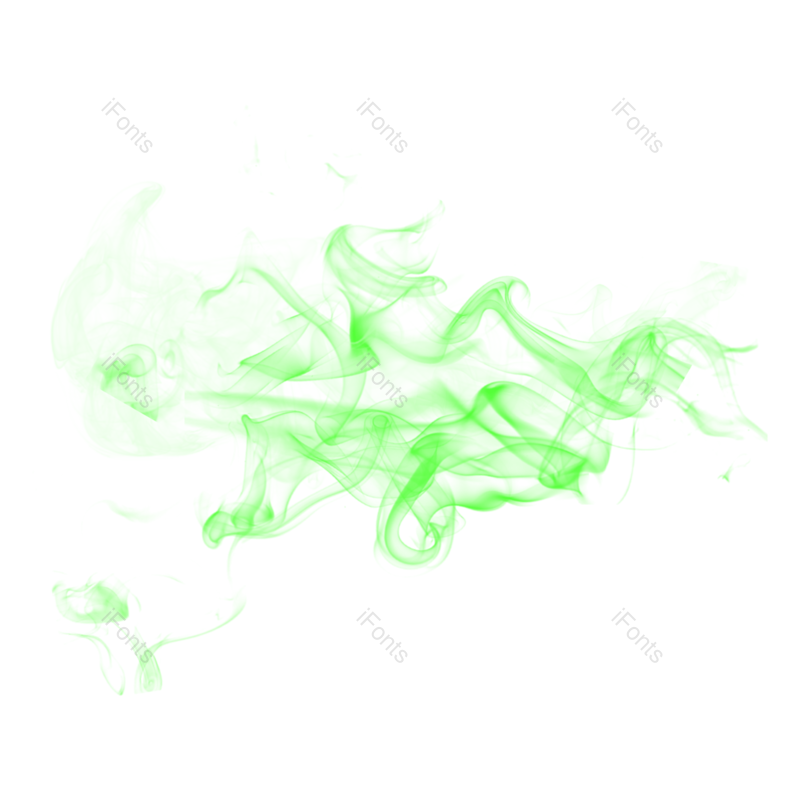 水墨图片,烟雾元素,绿色PNG,免抠素材