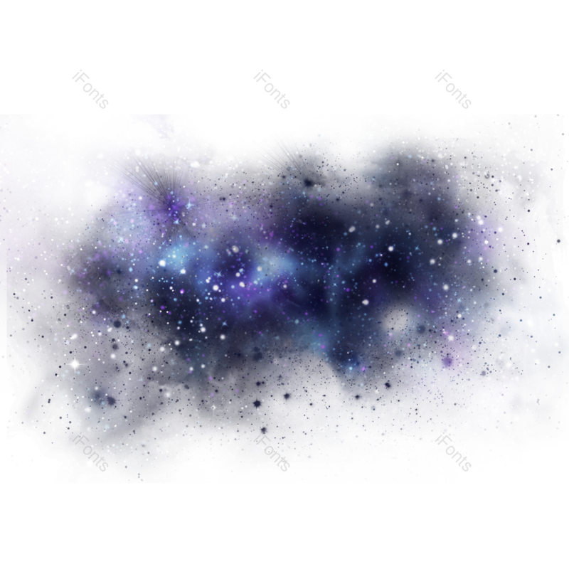 光效图片,蓝色元素,黑色PNG,星云免抠素材