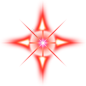 对称的 red glow 红色 十字形 太阳光 光线 光效