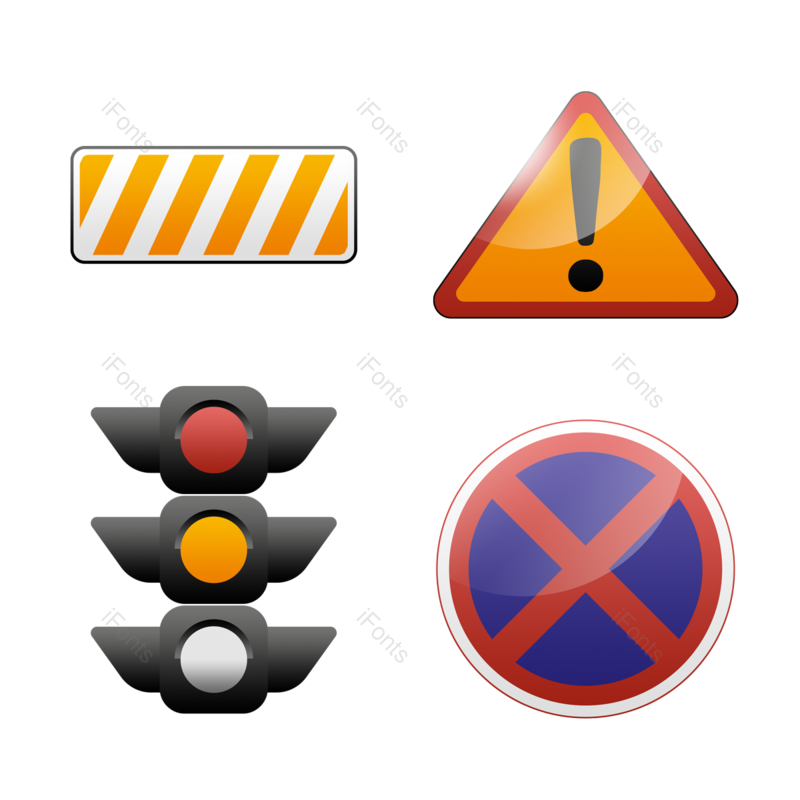 道路图片,红色元素,标志PNG,条纹免抠素材