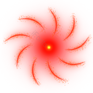 颗粒感 螺旋形 红色 光效 光晕 太阳光 red glow