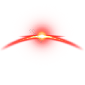 弧形 red glow 红色 太阳光 光晕 光效 黄色