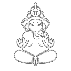 手掌 加内什·卡图尔蒂 神 卡通 手绘 ganesh chaturthi 印度