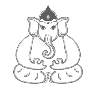 帽子 加内什·卡图尔蒂 神 卡通 手绘 ganesh chaturthi 印度