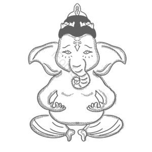 帽子 加内什·卡图尔蒂 神 卡通 手绘 ganesh chaturthi 印度